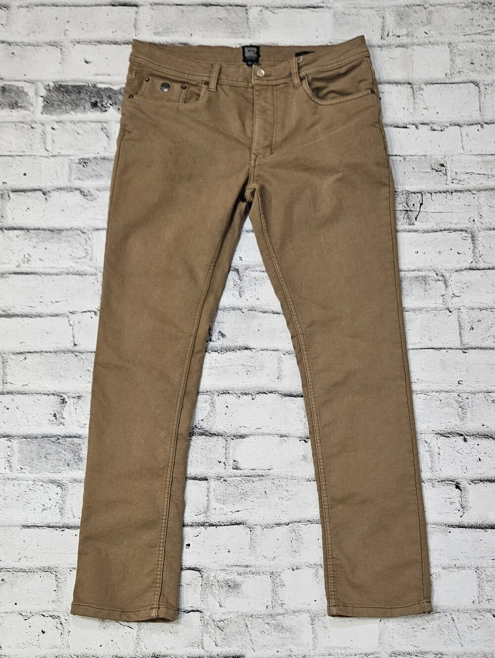 Point Zero Tan Slim Straight Jeans Men’s 33 Stretch Denim Pants